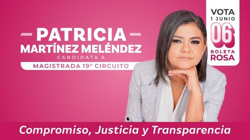 Pieza visual de campaña para Patricia Martínez Meléndez.