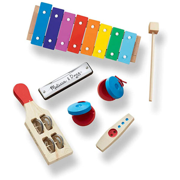 Instrumentos musicales de juguete ¡Banda en una caja! de Melissa & Dough