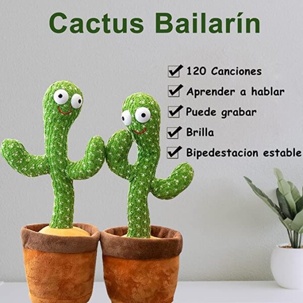 Juguete educativo cactus bailarín parlante