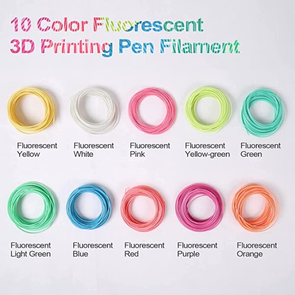 Filamento PLA fluorescente para bolígrafo 3D