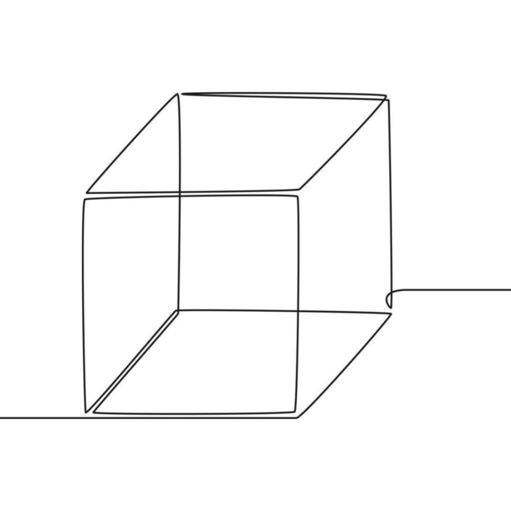 Dibujo de cubo en 3D